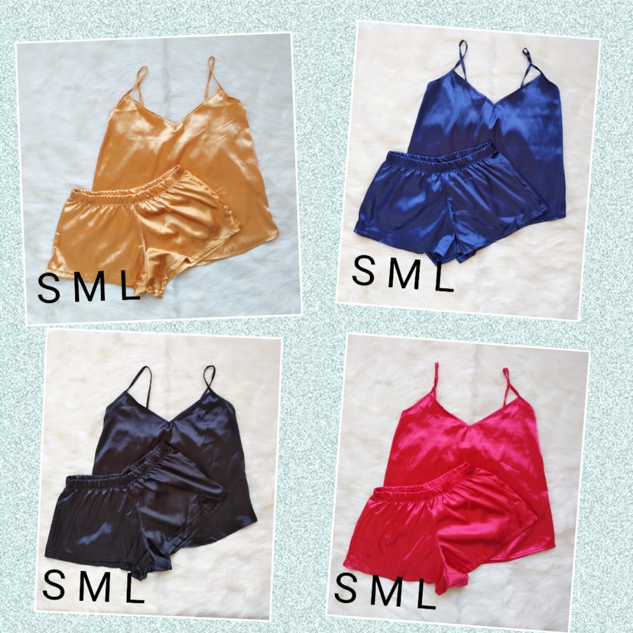 Pijama short en satin