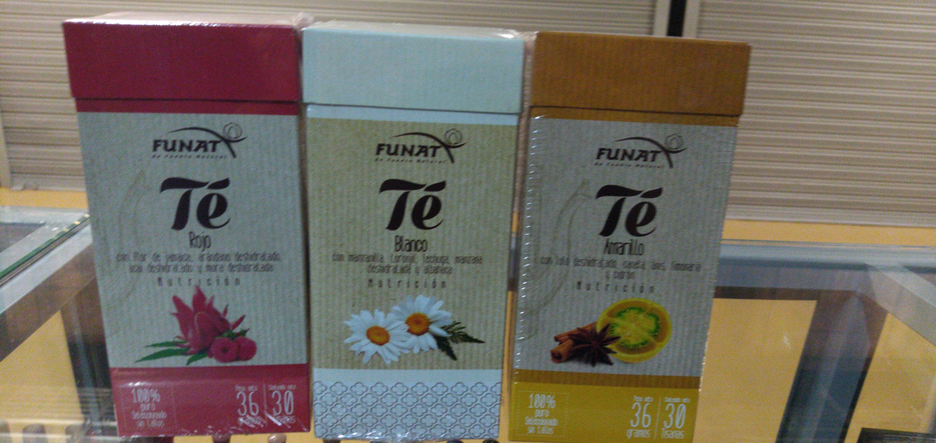 Te rojo, amarillo y blanco 30 sobres