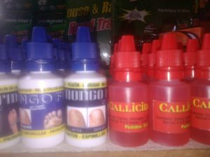 Gotas para hongos en las uñas y callicida
