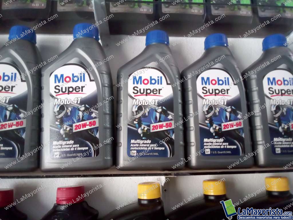 Aceite 4 tiempo Mobil super 20W50 x 0.946 lts