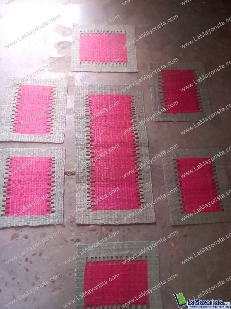 Juego de individual x 6 piezas + centro de mesa