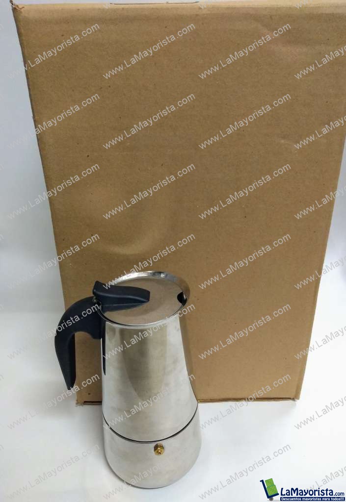 cafetera italiana en acero 9 tazas