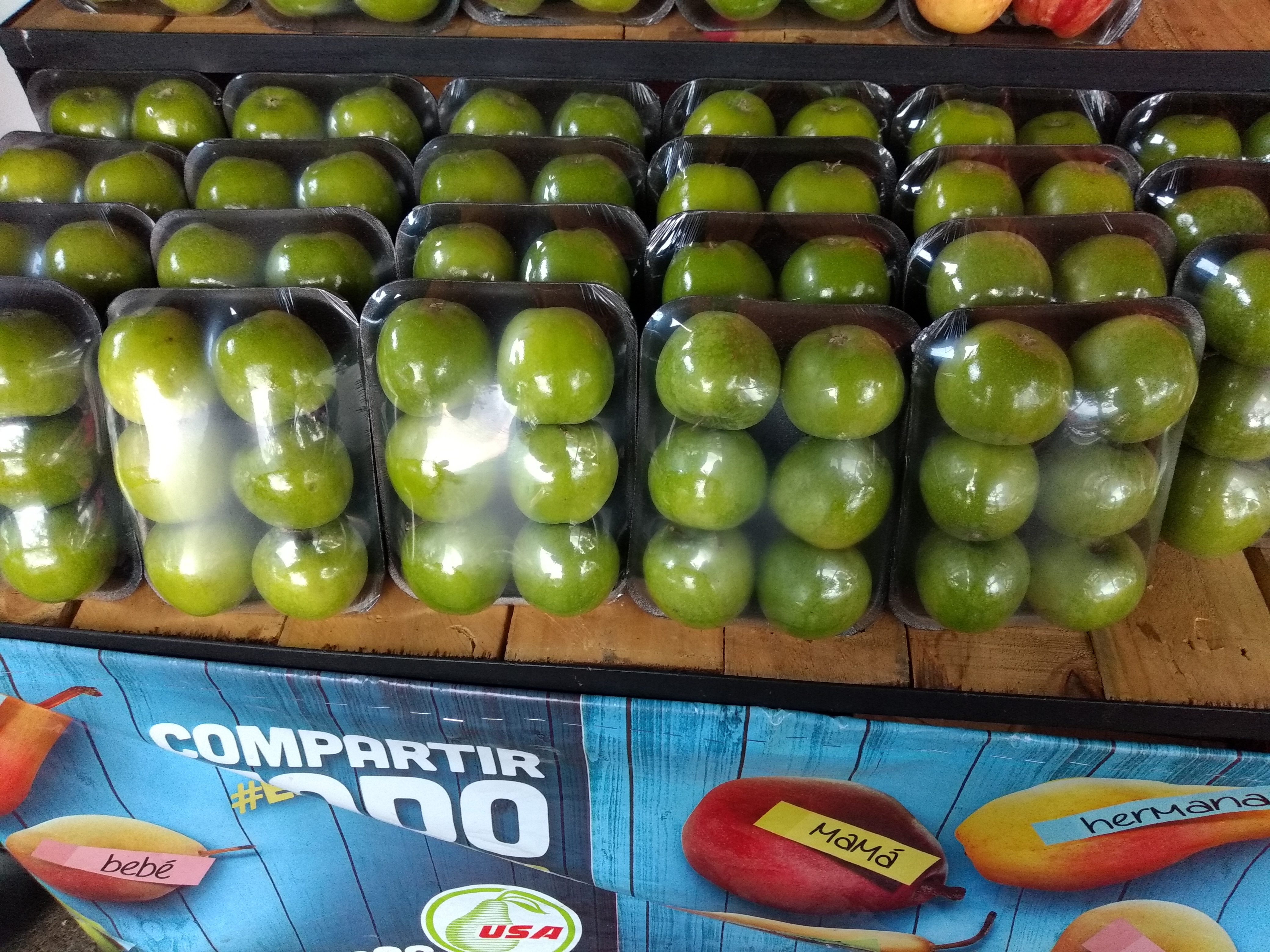 Manzana verde bandeja