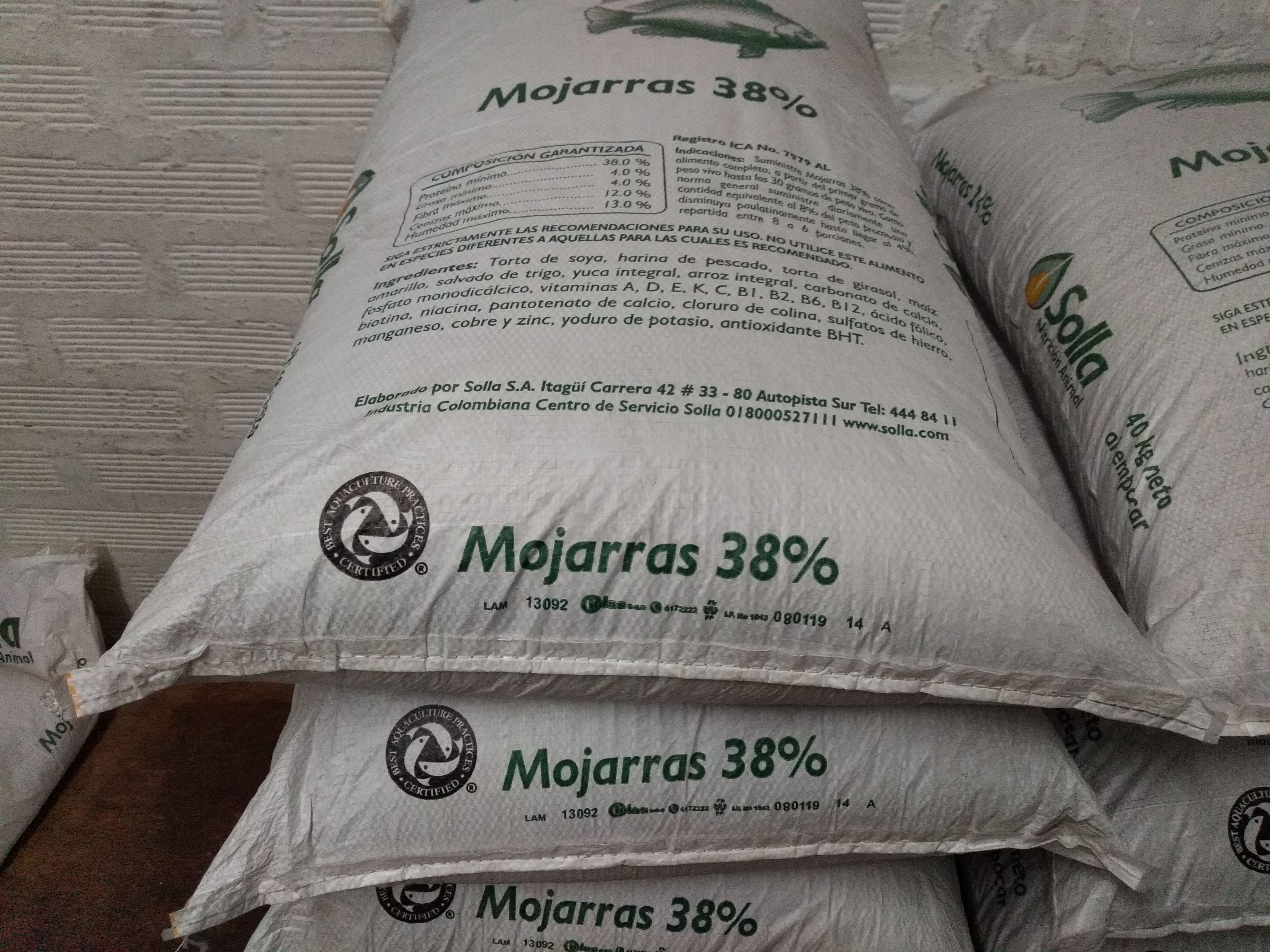 Mojarras 28 por ciento