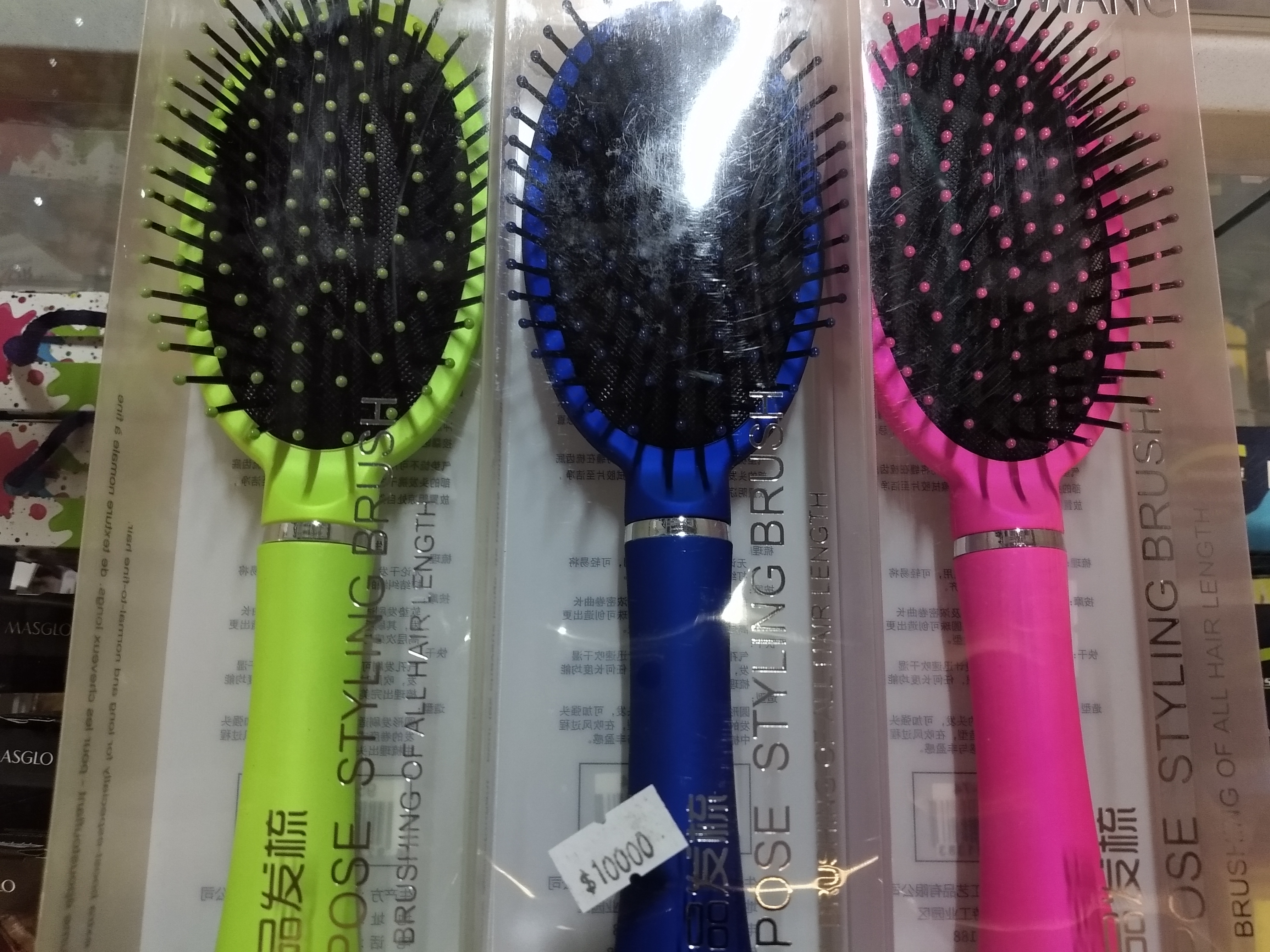 Cepillo para peinar fluorescente