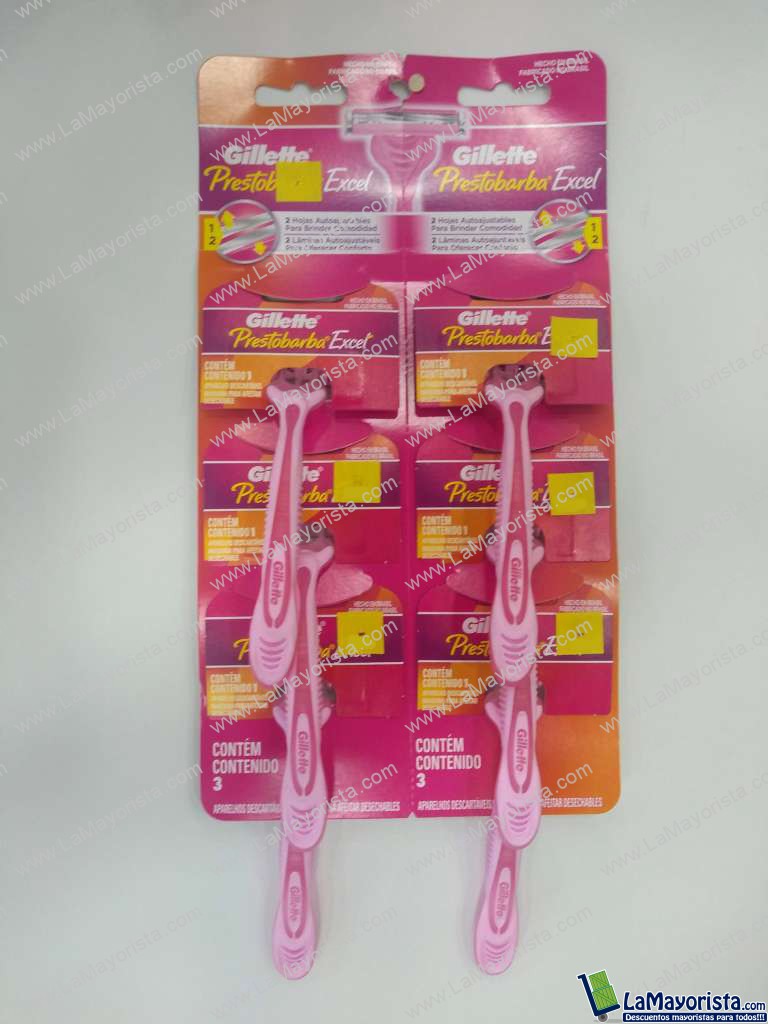Maquina dama excel Gillette 6unid x tira