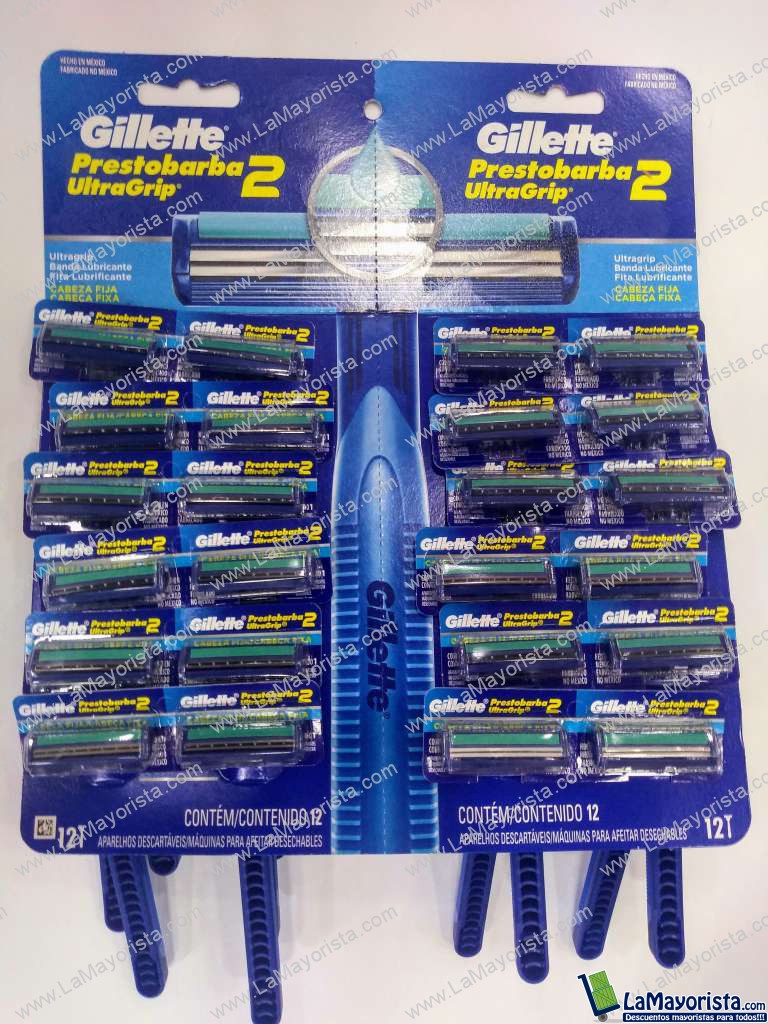 Maquina prestobarba 2 ultragrip Gillette 24unid x tira