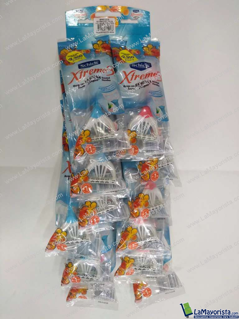 Maquina xtreme 3 hawaiian Schick 12 unid