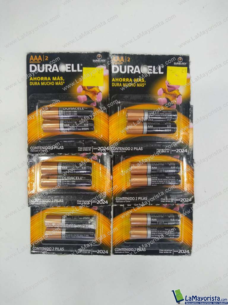 pilas AAA Duracel x 2unid