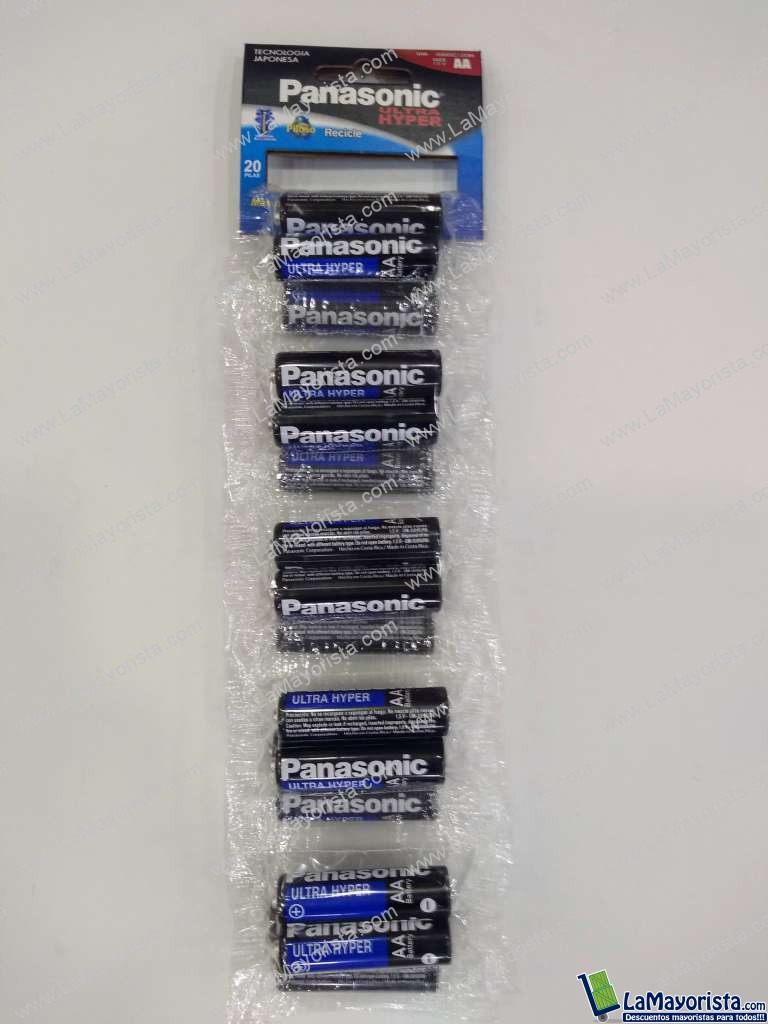 pilas AA Panassonic 10 pares x tira
