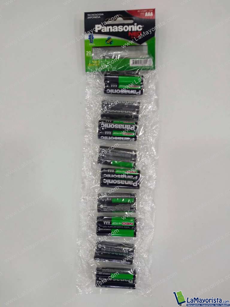 pilas AAA Panassonic 10 pares x tira