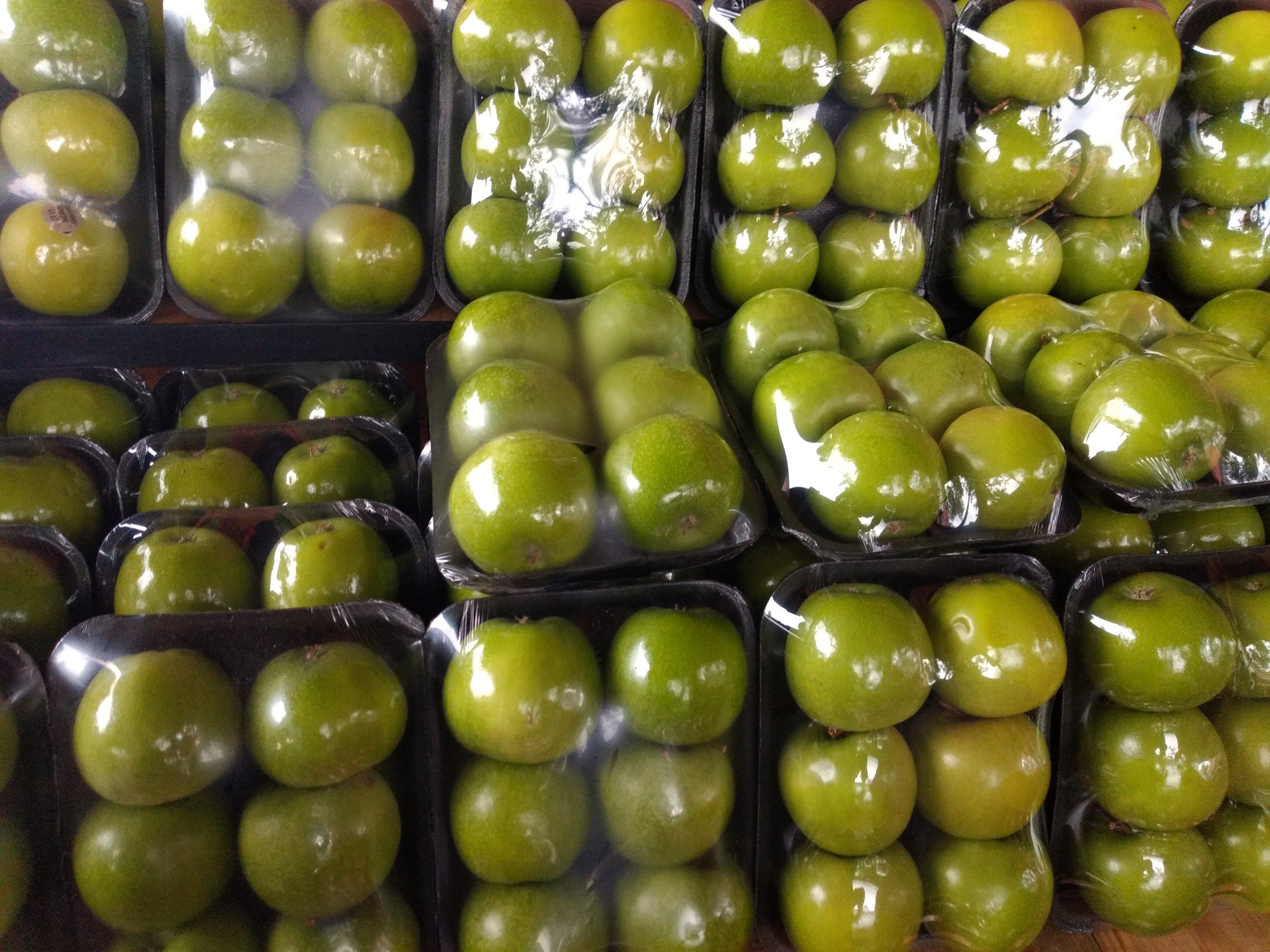 Manzana verde bandeja