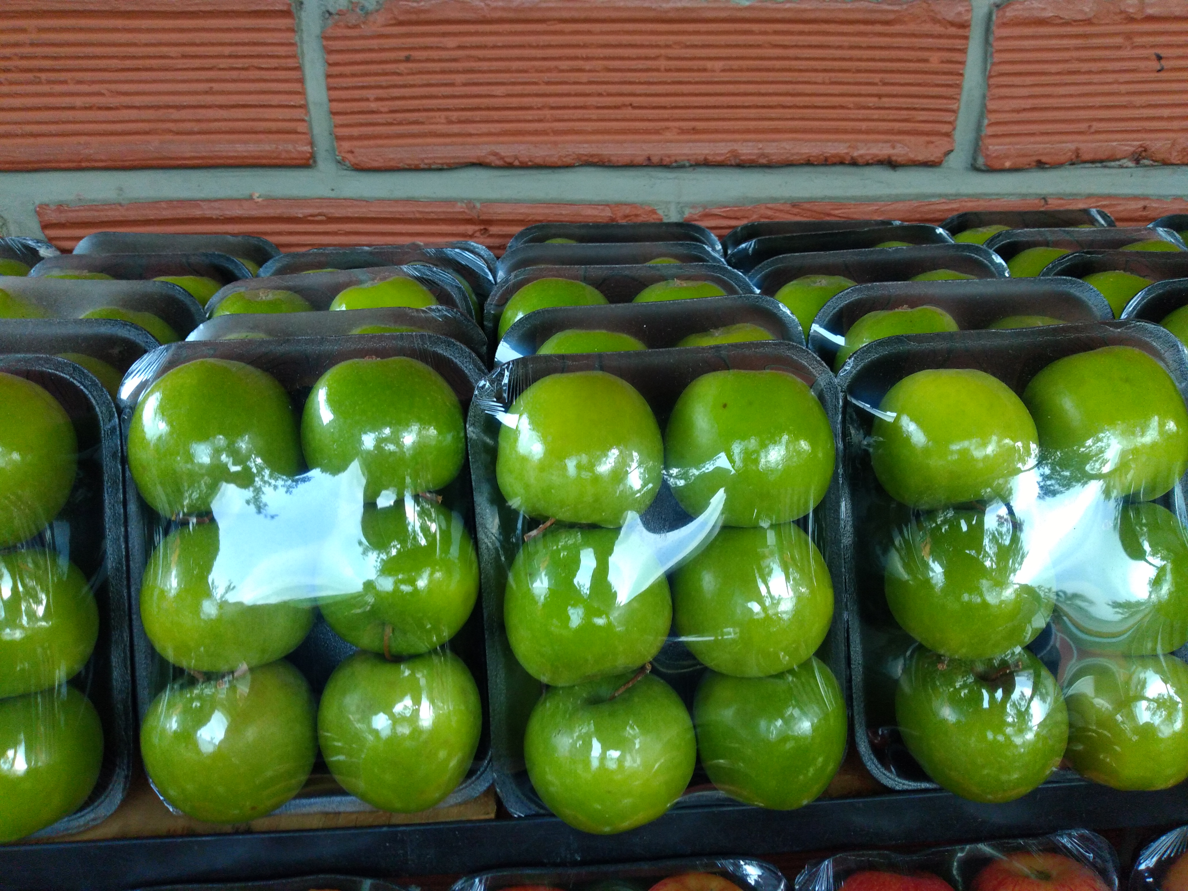 Manzana verde bandeja