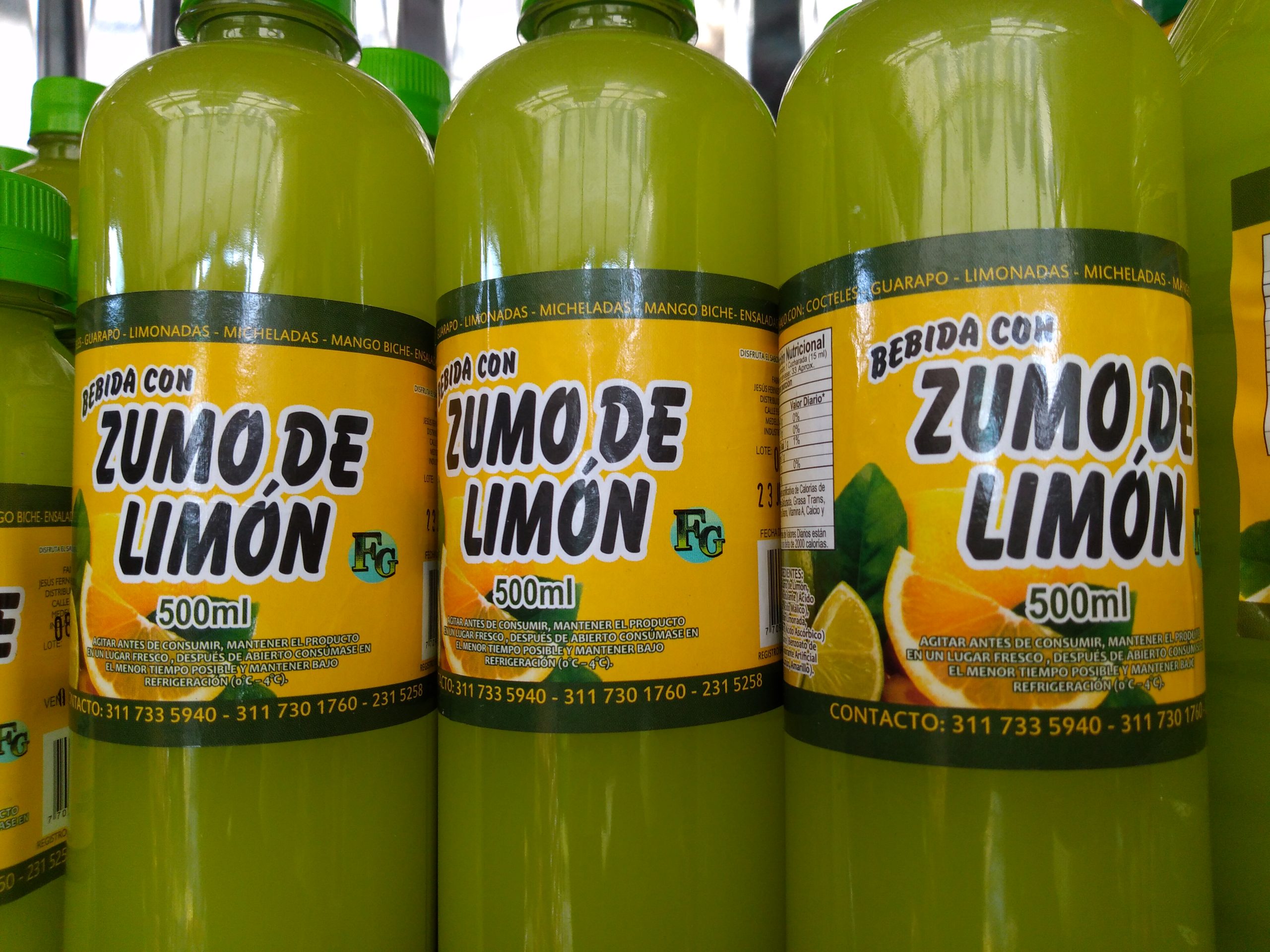 Zumo de limón x 500ml