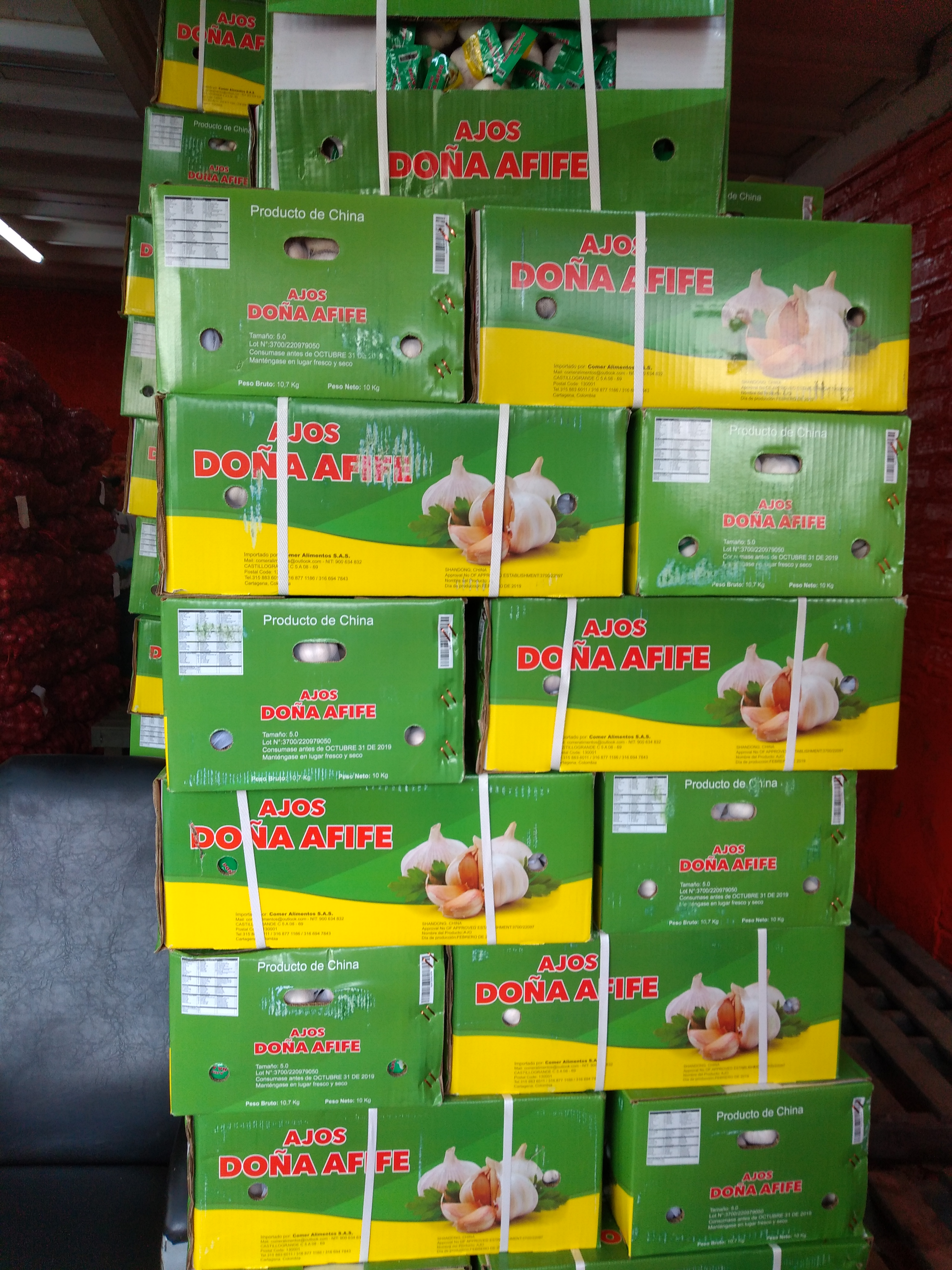 Ajo malla caja x 10 k