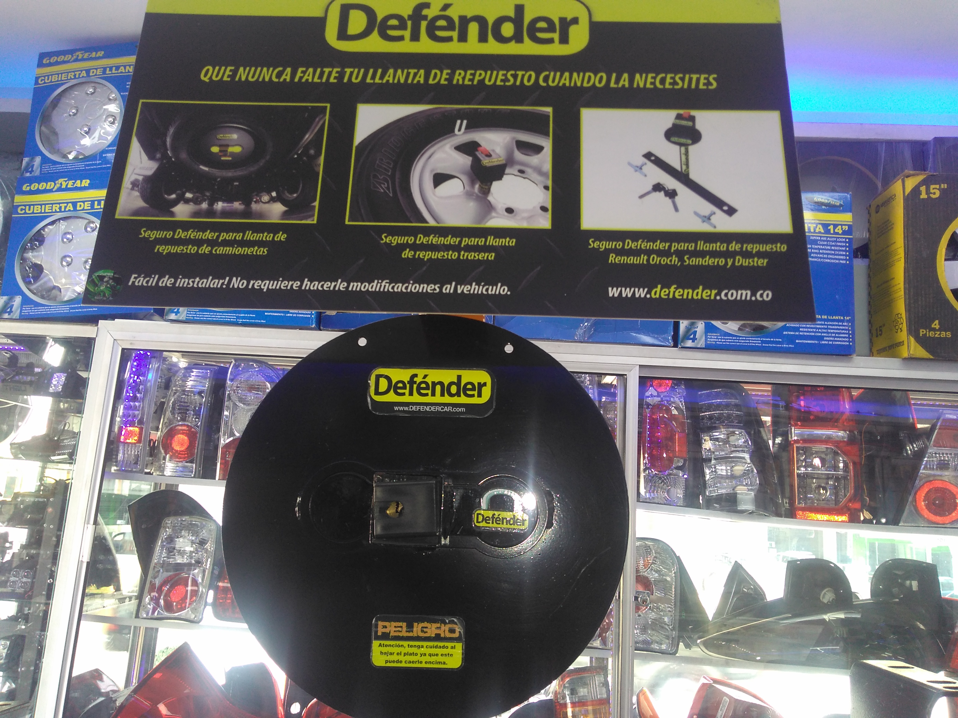 Seguro para llantas de carro