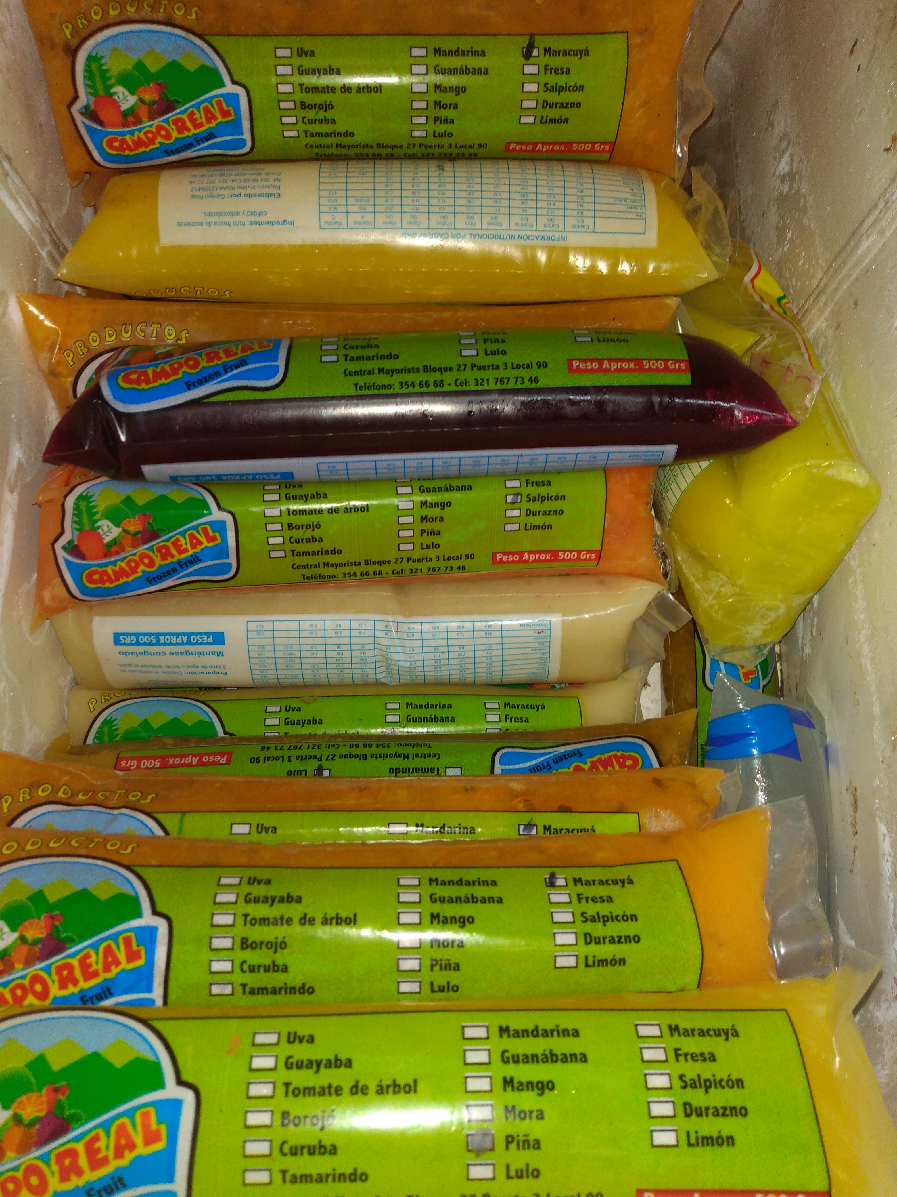 Pulpas Campo real surtidas