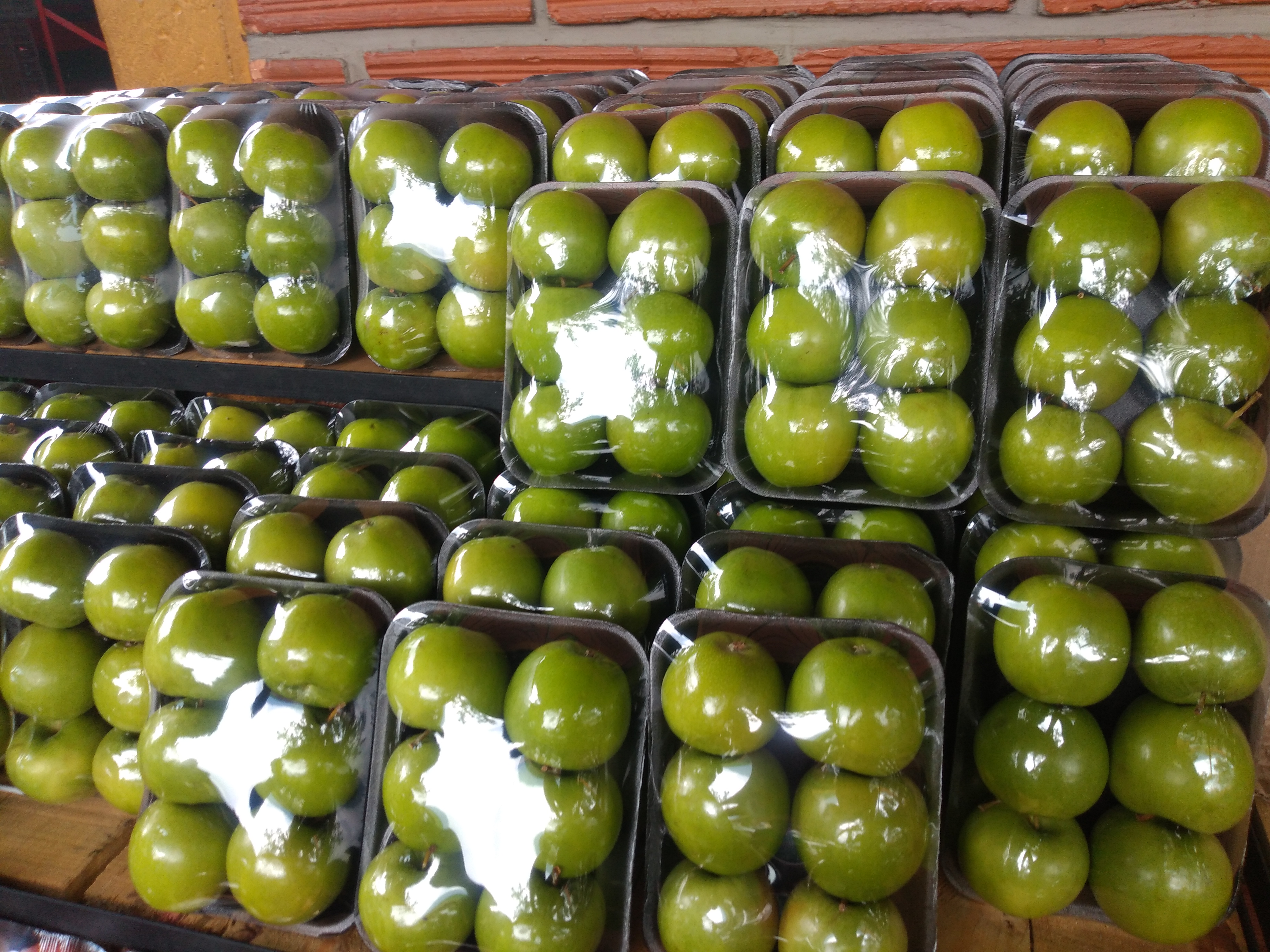 Manzana verde bandeja