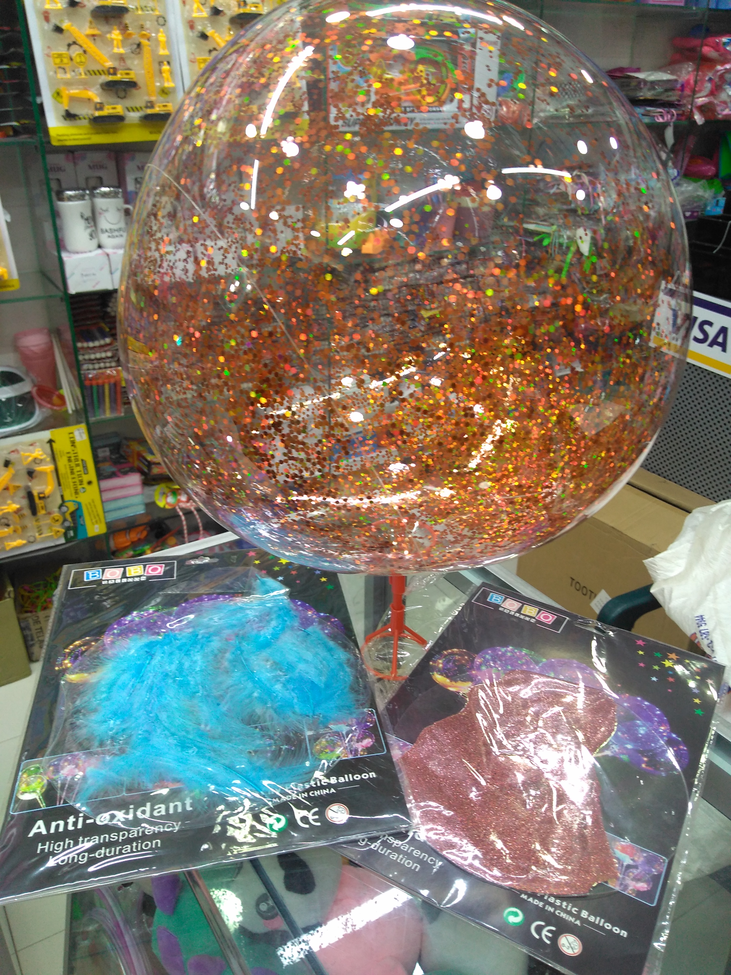 Globos burbuja decorados
