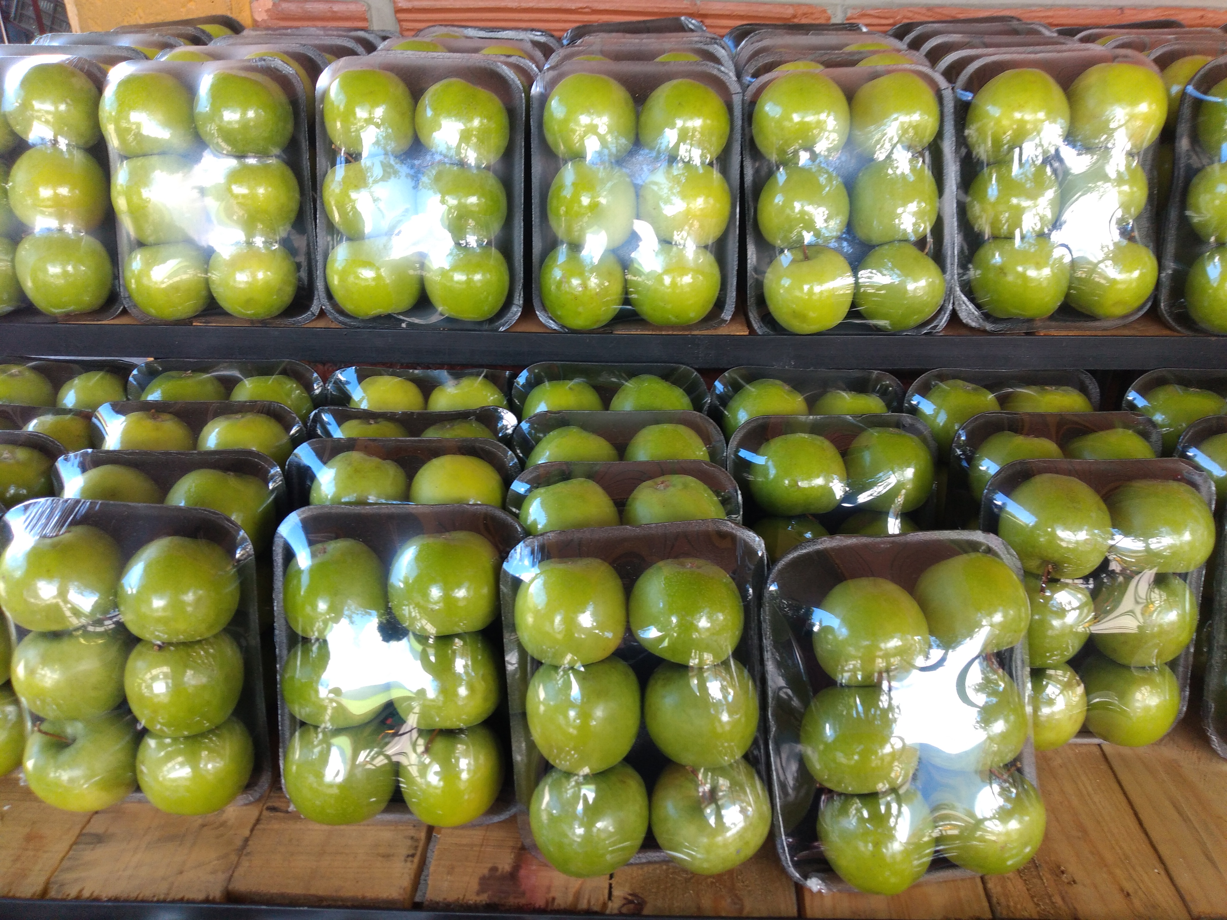 Manzana verde bandeja