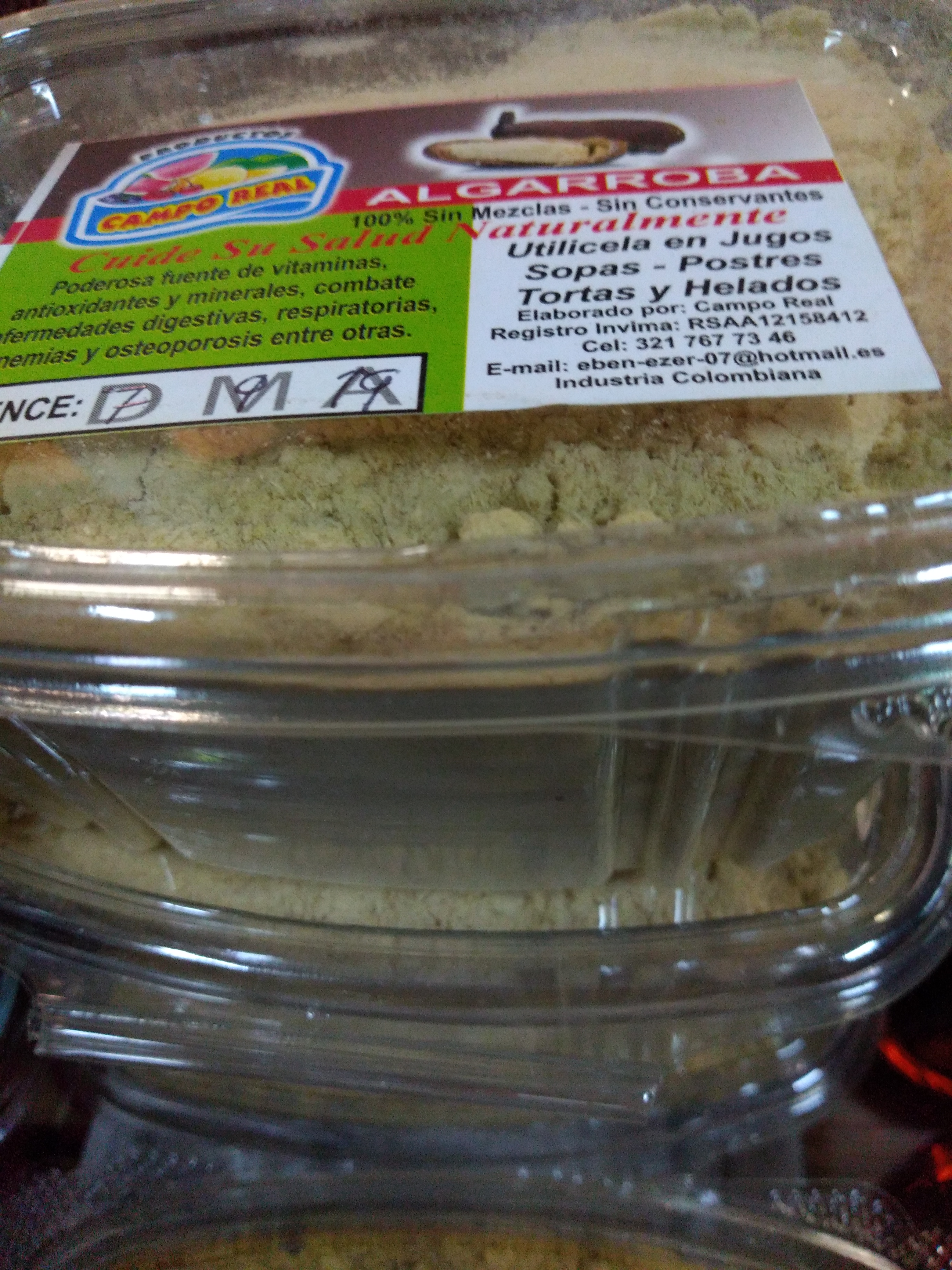 Algarroba bandeja