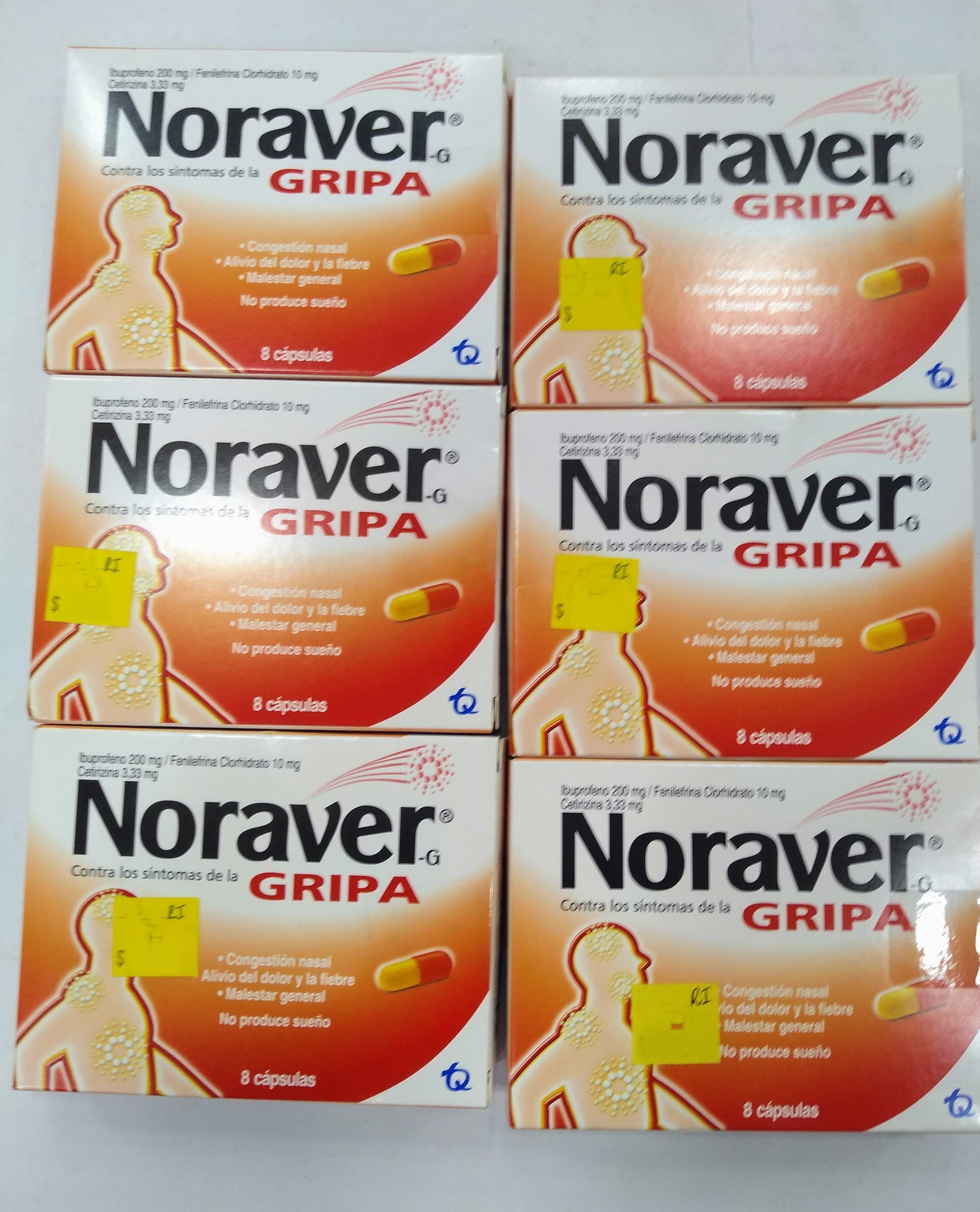 Noraver Gripa 8 capsulas
