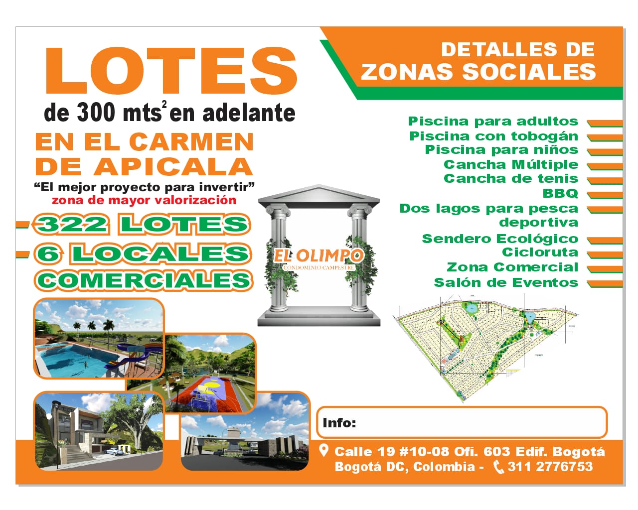 Lotes en Carmen de apicala 300 m2