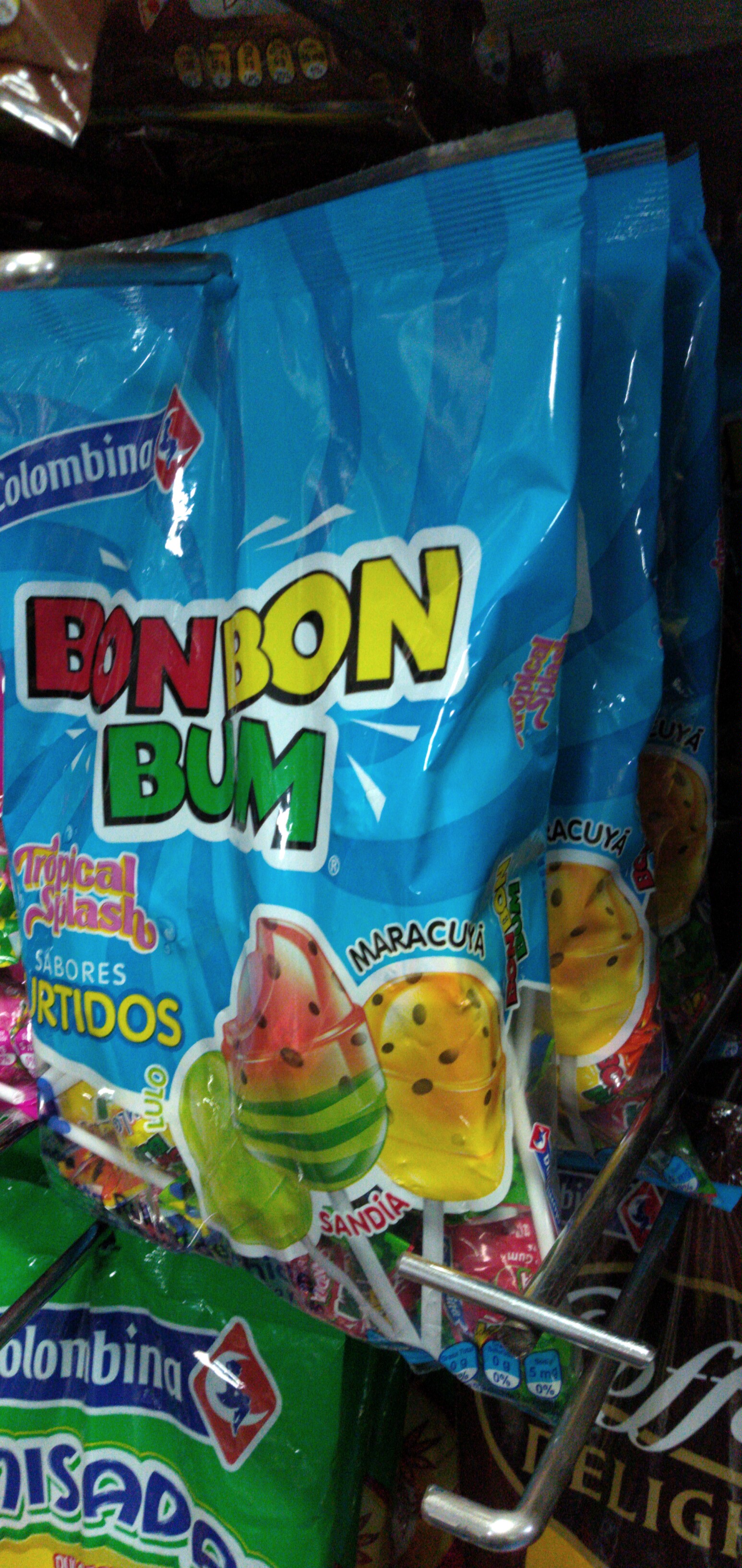 Bon bon bum sabores tropicales x 24 unidades