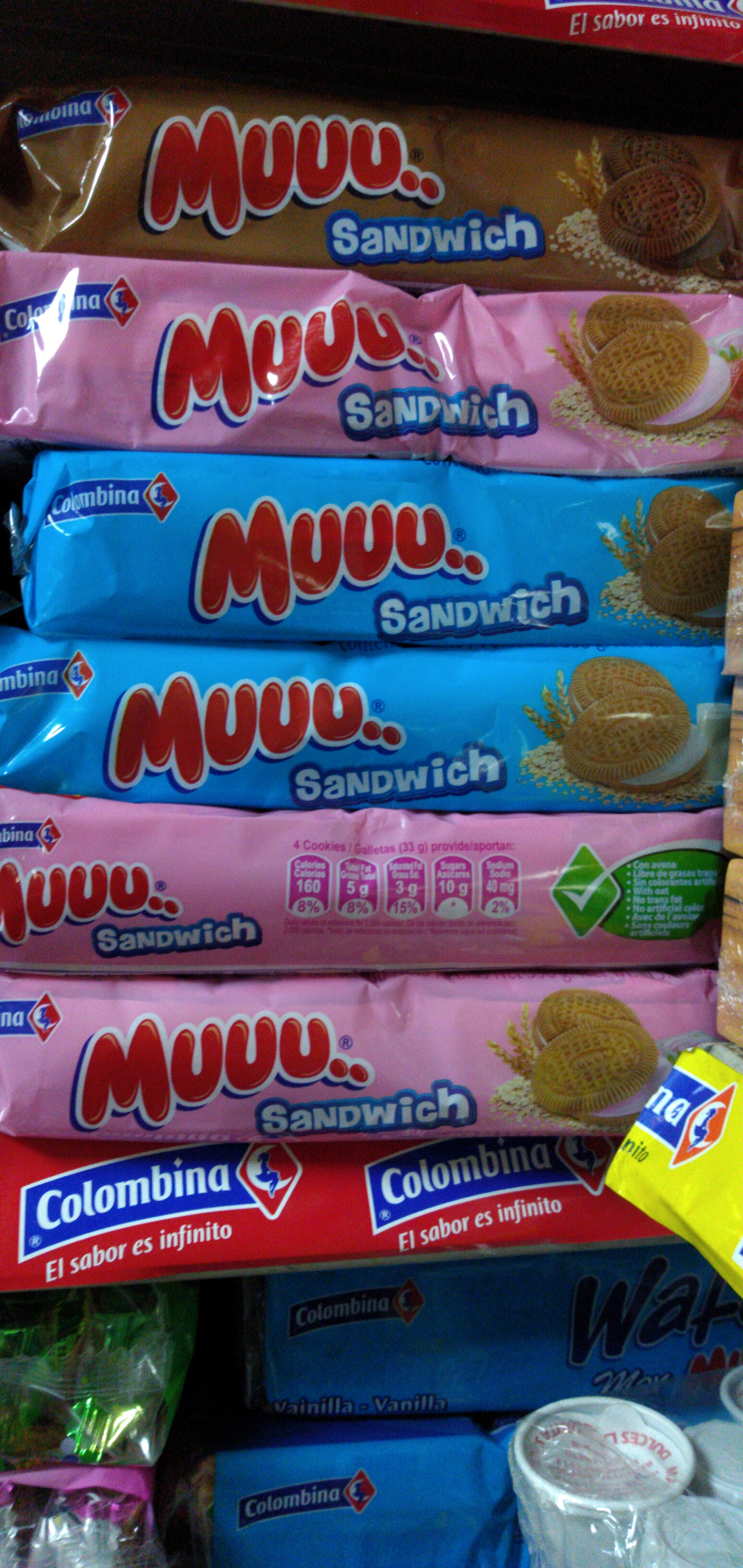 Muuu sandwich paquete x 12 unidades