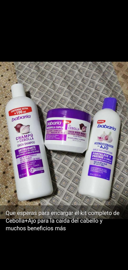 Kit cebolla babaria cabello