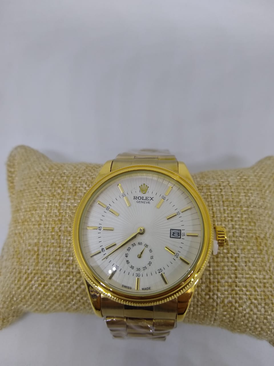 Reloj replica Rolex dorado