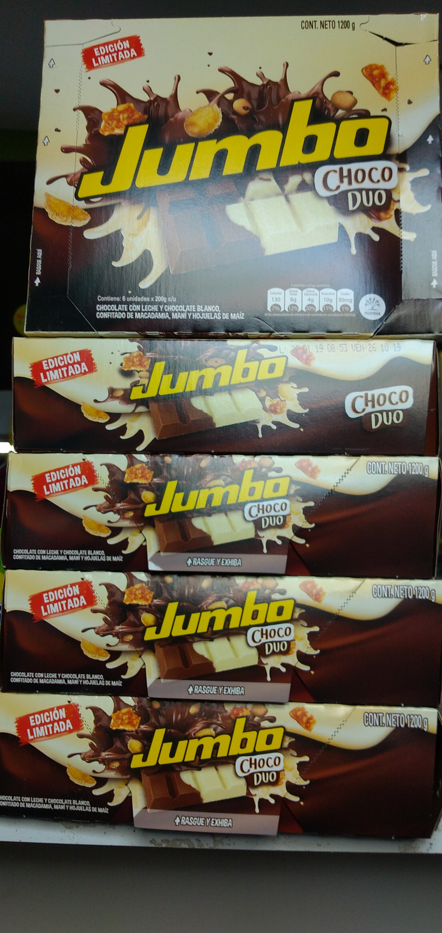 Jumbo chocó duo edición limitada caja x 6 unidades