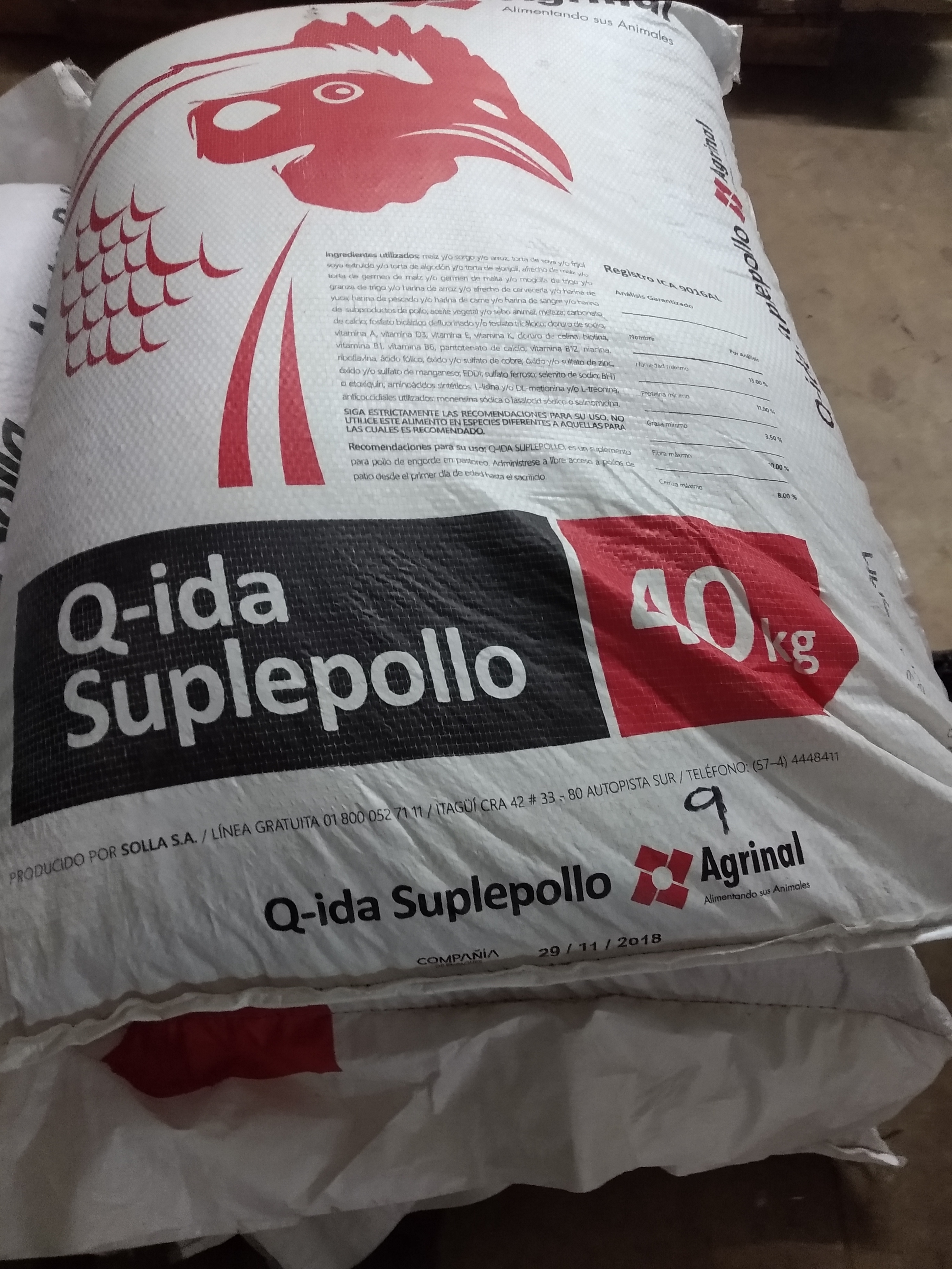 Q-IDA suplepollo engorde x 40 kg