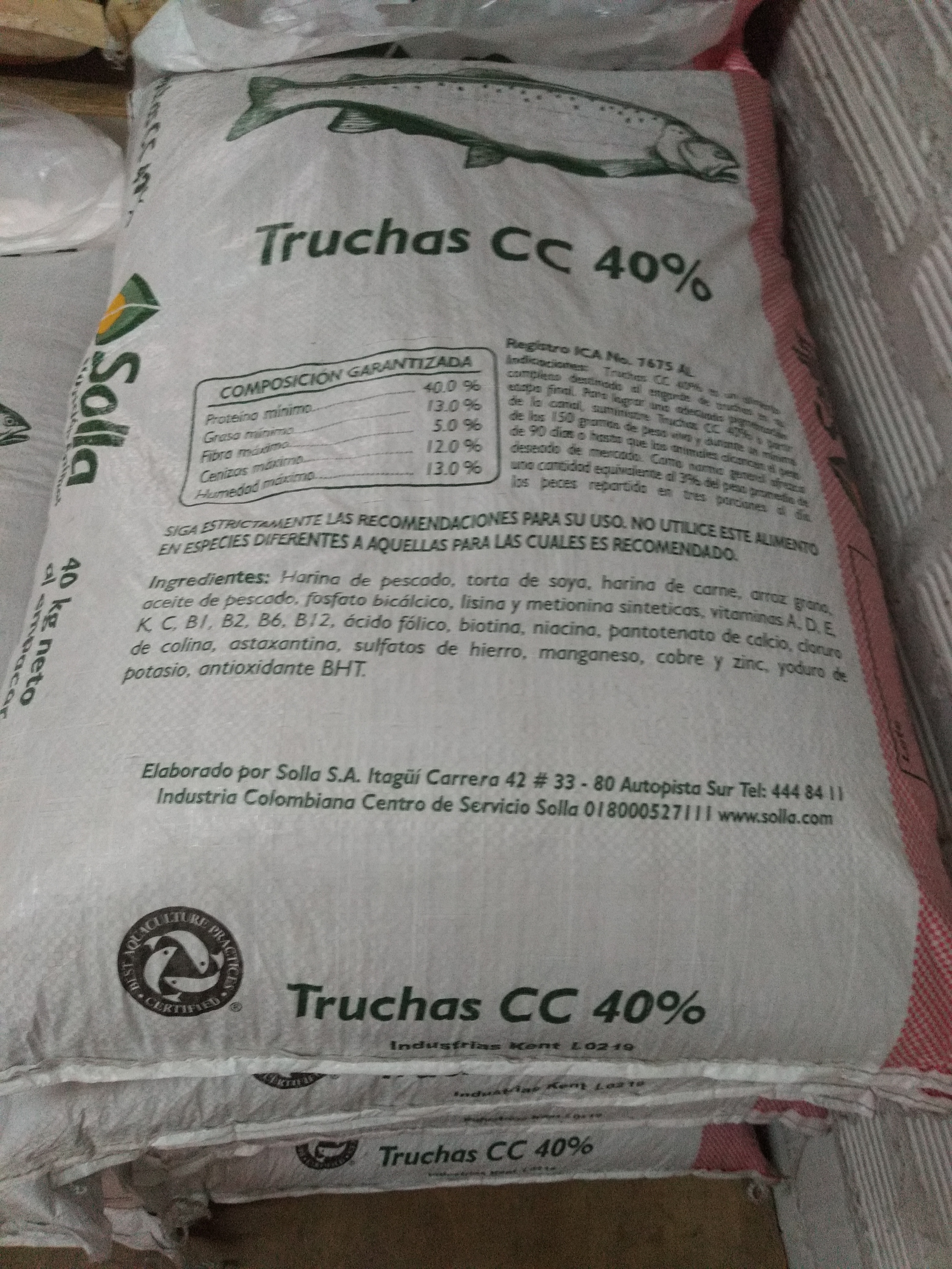Truchas cc 40 por ciento