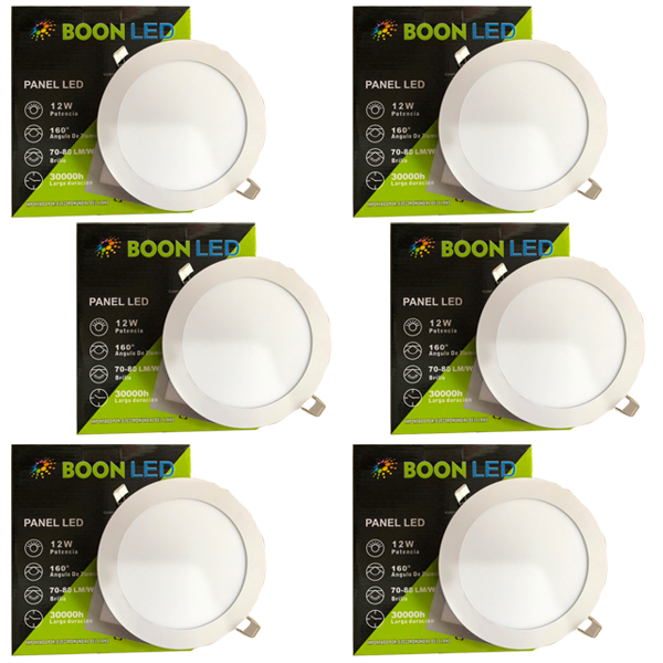 PANEL LED 12W INCRUSTAR 2AÑOS GARANTIA