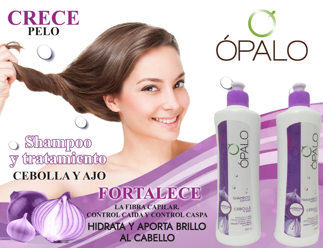 SHAMPOO CEBOLLA Y AJO ÓPALO 500ML