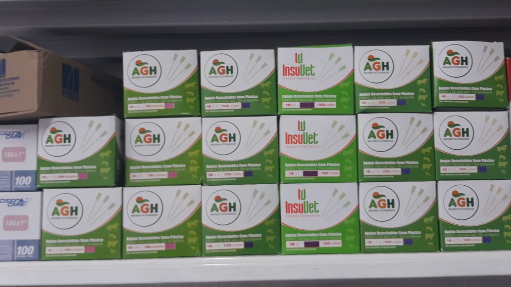 Agujas desechables todas las medidas caja.100 unidades