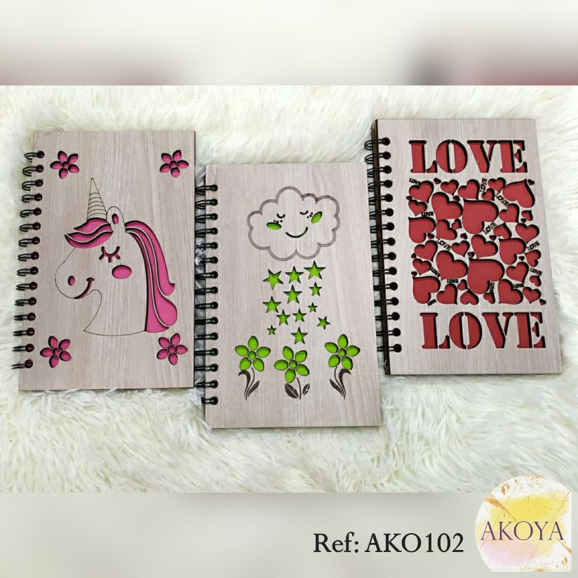 Libretas en pasta de madera