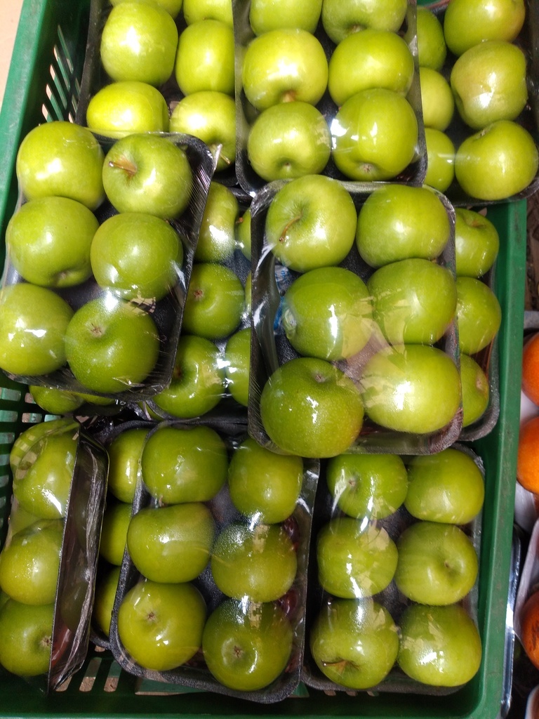 Manzana verde bandeja