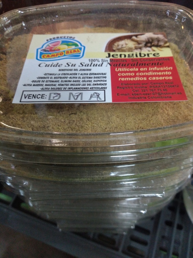Jengibre en polvo bandeja