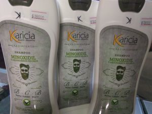 Shampoo minoxidil crecimiento barba cabello y bigote para hombres x 400 ml