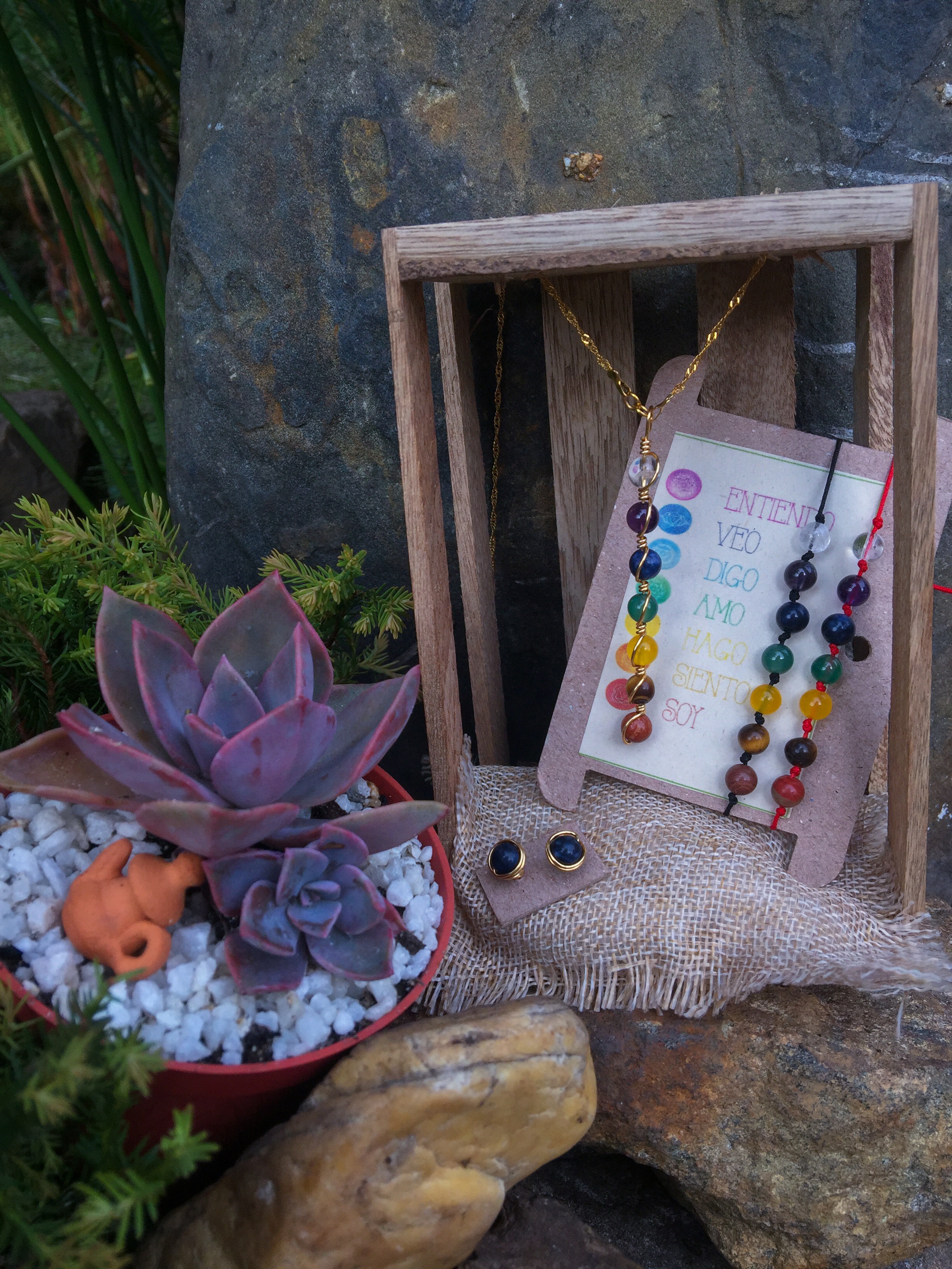 Kit de accesorios para activar Chakras y suculenta.