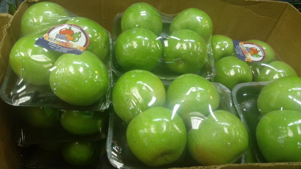 Manzana verde en importada