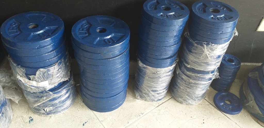 Discos de hierro diferente peso
