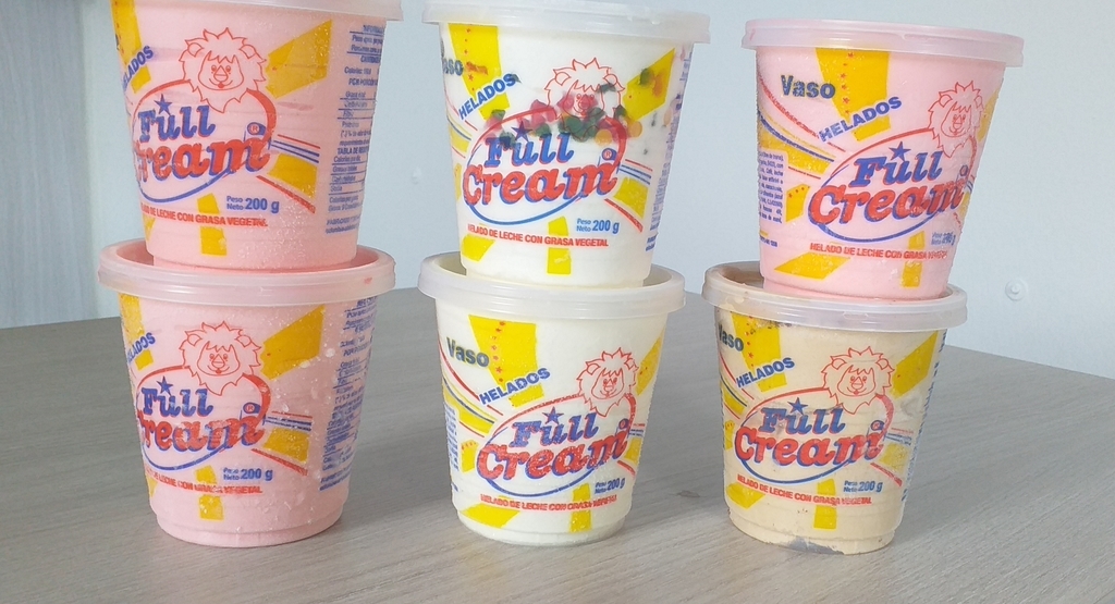 Vaso de helado full cream *200g
