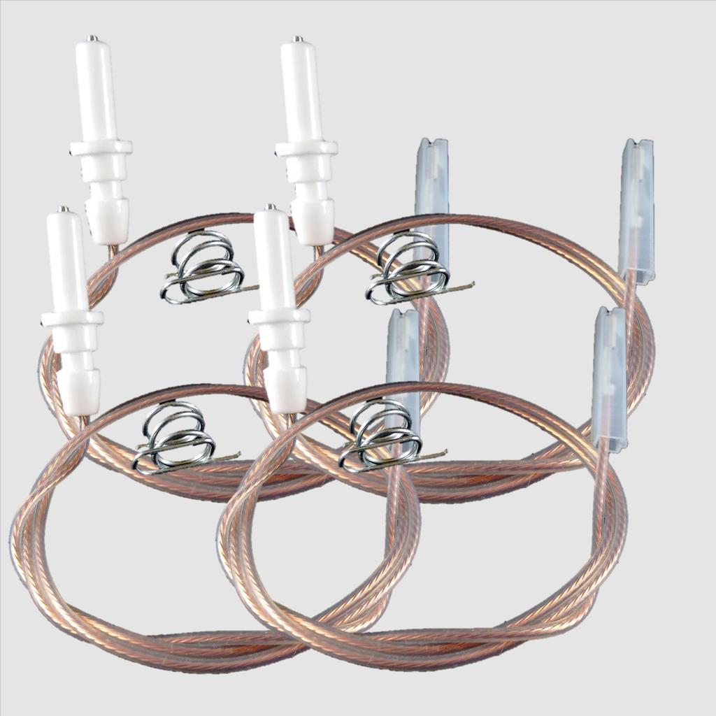 BUJIAS PARA ESTUFA SUPERIOR OMEGA + CABLE TEFLON 65 CM