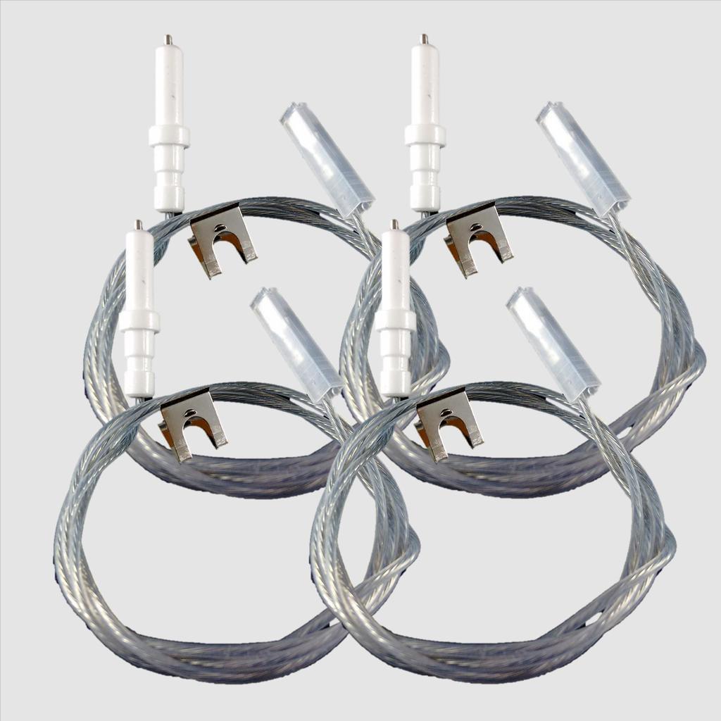 BUJIAS PARA ESTUFA CHALLENGER O HACEB + CABLE TEFLON ESTAÑADO 65 CM