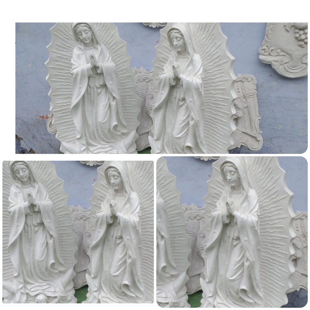 Rosa de guadalupe de 60cm en yeso