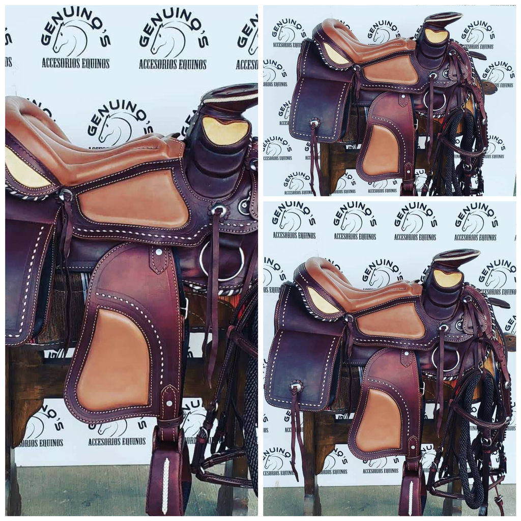 Silla Mexicana full completa en Cuero