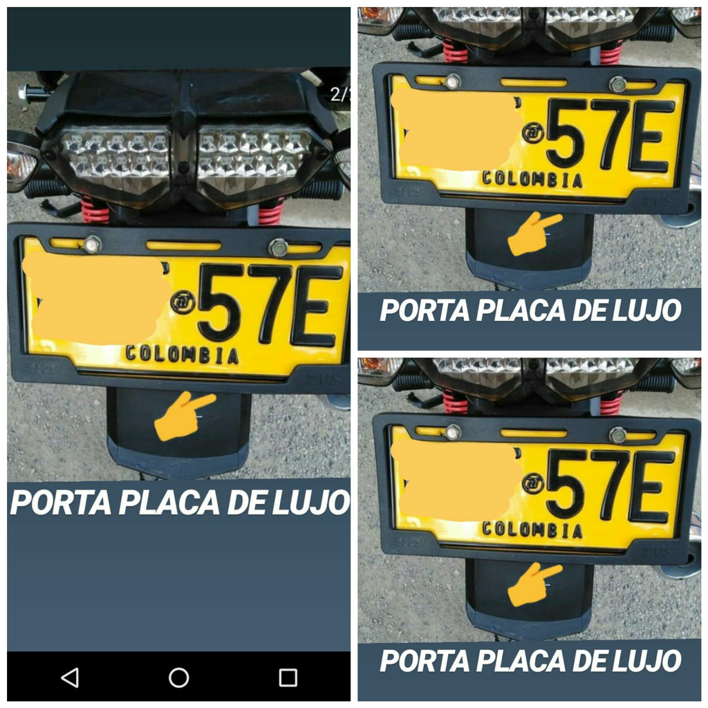 Portaplacas de lujos para motos